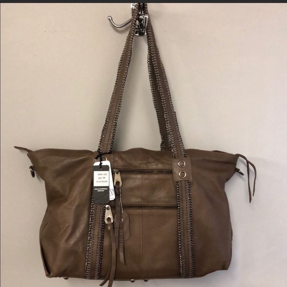 Joelle Hawkens Large Leather Chain Tote